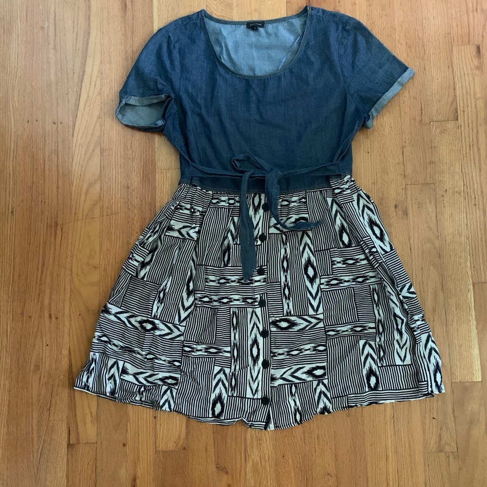 Denim / jersey dress